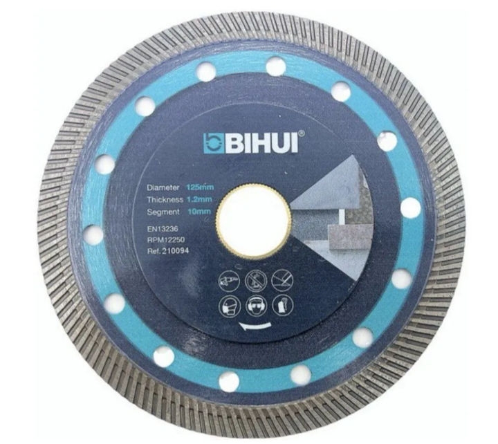 Алмазный диск BIHUI SUPER THIN TURBO, 125мм