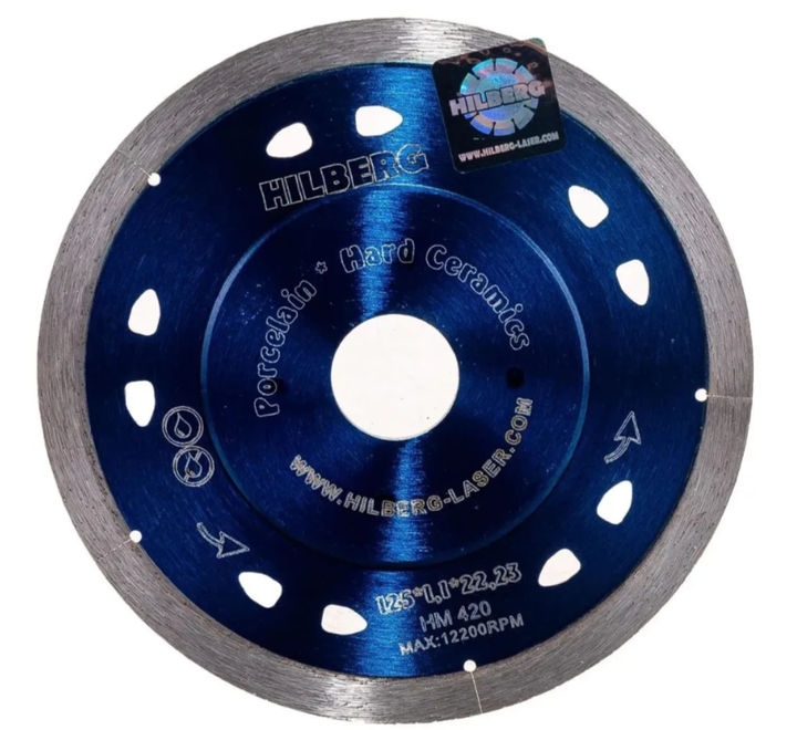 Диск алмазный сплошной Extra Thin 125x8x22,23x1.1мм Hilberg