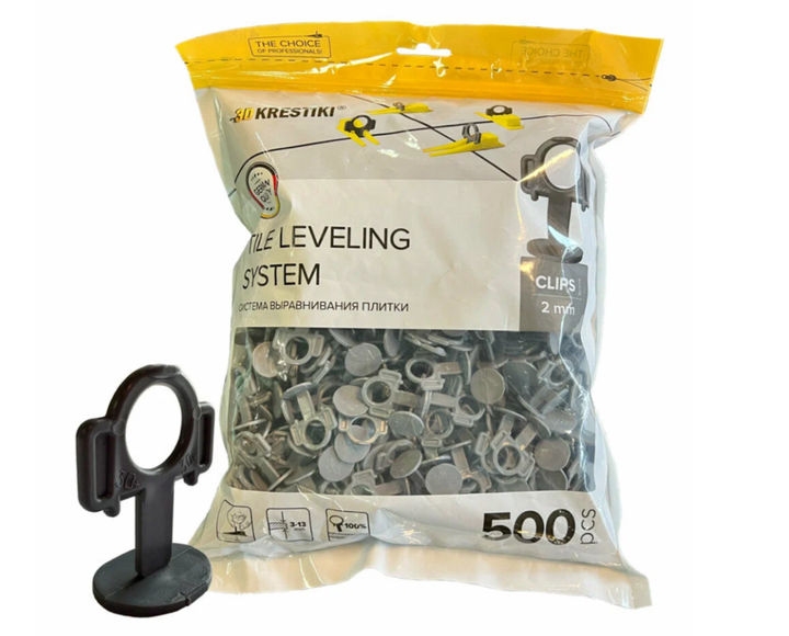 Зажим 3д крестики Strong 2,0мм (500шт)