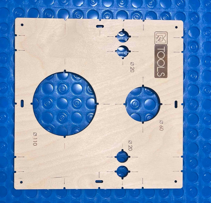 Шаблон для разметки отверстий инсталляции 110мм