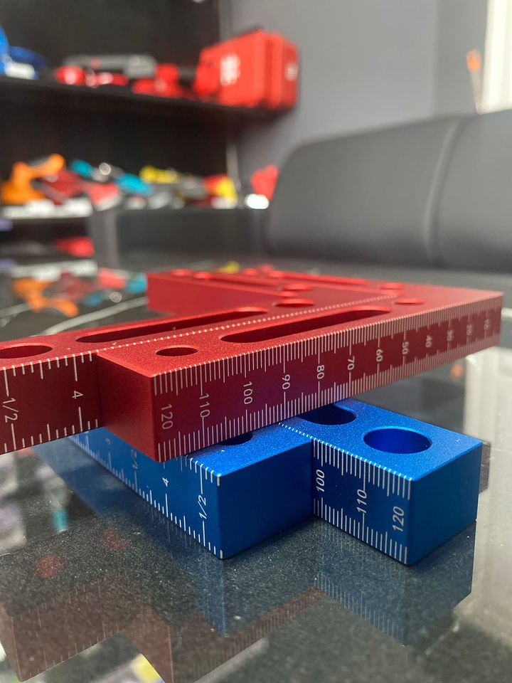 Фиксирующий алюминиевый угольник комплект (синий)