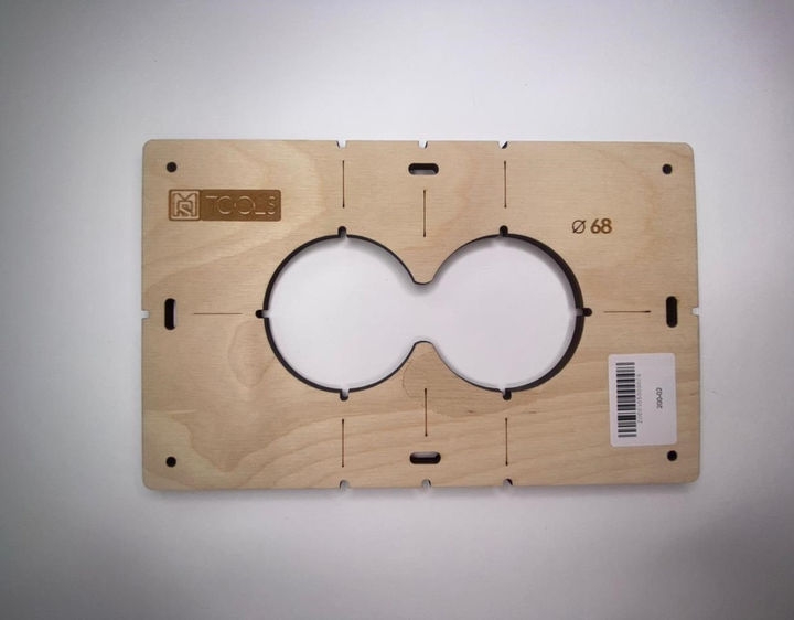 Шаблон для розеток 2шт 68мм