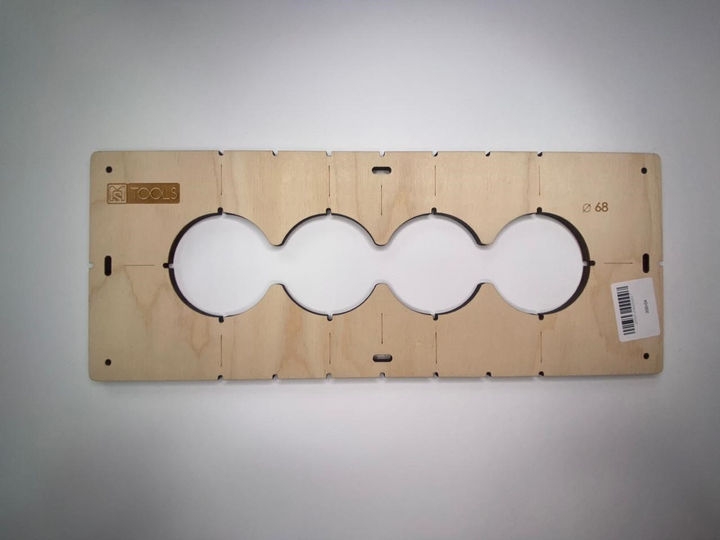 Шаблон для розеток 4 шт 68мм