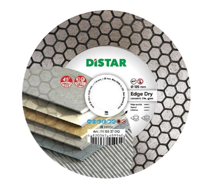 Круг алмазный 1A1R 125x1,6x25x22,23 Edge Dry Distar
