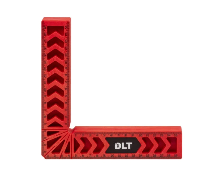 Угольник столярный пластиковый DLT, КРАСНЫЙ, 160x160мм, арт.86700