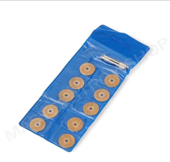 Набор алмазных дисков MStools с титановым покрытием для гравера, 10шт, 20мм